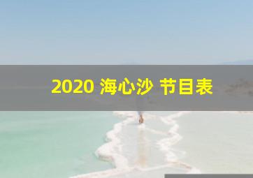 2020 海心沙 节目表